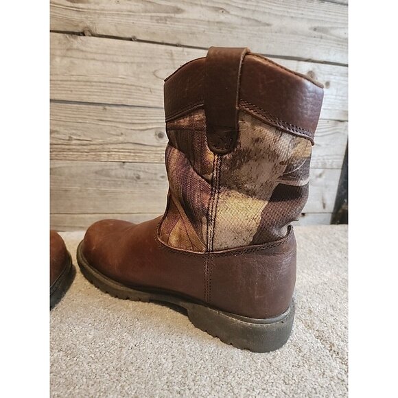 LaCrosse Wellington HD 8" Youth Sz 4 Waterproof Leather CAMO Hunting Boots Gen 1 - Picture 5 of 11